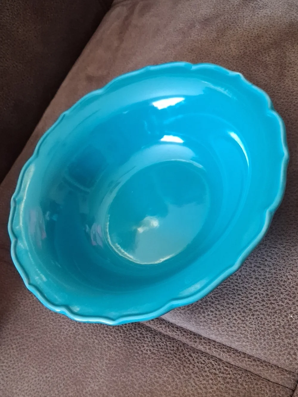 The Pioneer Woman Isabelle Teal Scalloped Stoneware Salad/Cereal Bowl